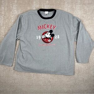 Vintage The Disney Store Mickey Crewneck Sweatshirt Fleece Adult Size XL Gray DV